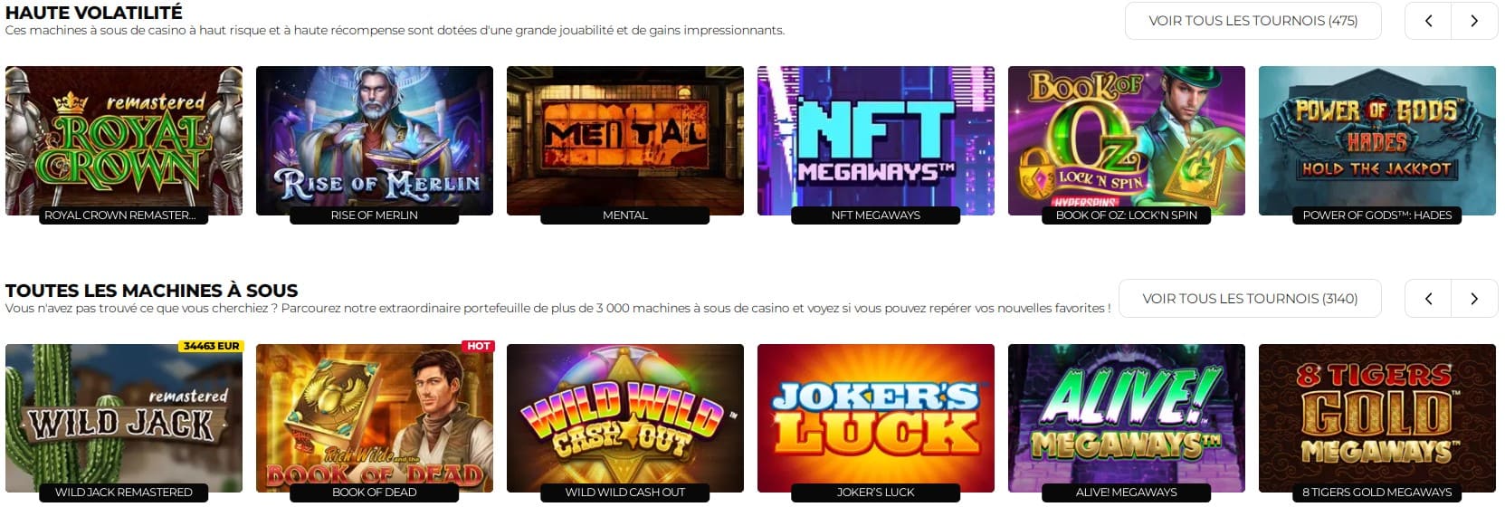 Energycasino games