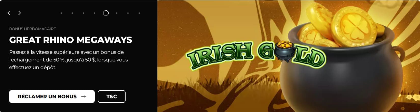 Energycasino Welcome irish gold